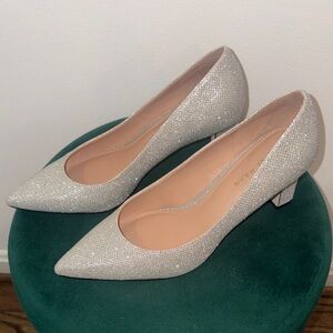 Cole Haan Shimmering Silver Heels